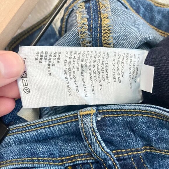 Anthropologie Pilcro High-Rise Carpenter Bootcut Jeans Flare Leg Blue Size 26 - Picture 5 of 7